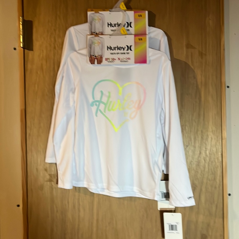 Hurley youth 5/6 UPF Swim top NIW Quantity 2 sold together